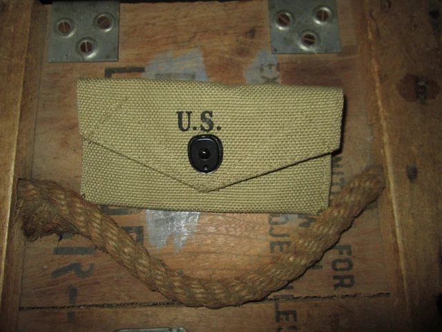 WWII WW2 ORIGINAL CARLISLE BANDAGE POUCH M42 M1942 US ARMY USMC repro nice