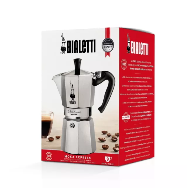 9 CUP BIALETTI MOKA Espresso Coffee Maker Percolator Perculator Stove Top