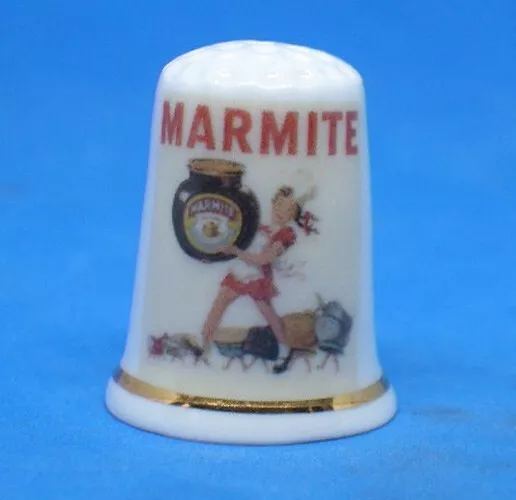 Birchcroft China Thimble -- Vintage Advert Marmite -  Dome Gift Box