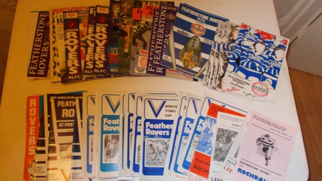 Featherstone Rovers Rugby League Programmes 1974 - 1999