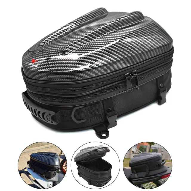 Waterproof Motorcycle  Tail Bag Multifunctional Expandable Motorcycle F8A4