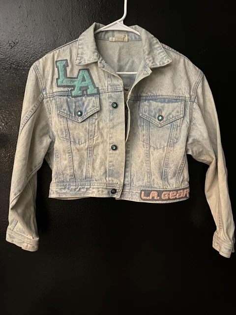 Vintage La Gear Denim Jean Jacket Large Vtg 80S 90S Sequin Bling Los Angeles  $184.99 - Picclick