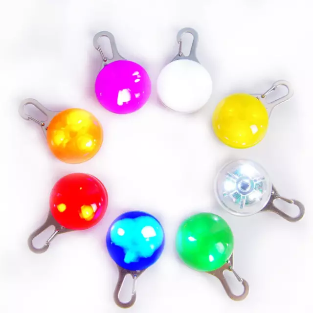 Waterproof Pet Dog Cat Collar LED Night Safety Clip Tag Flashing Luminous Light