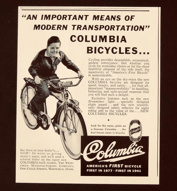 Columbia sales bicycle company