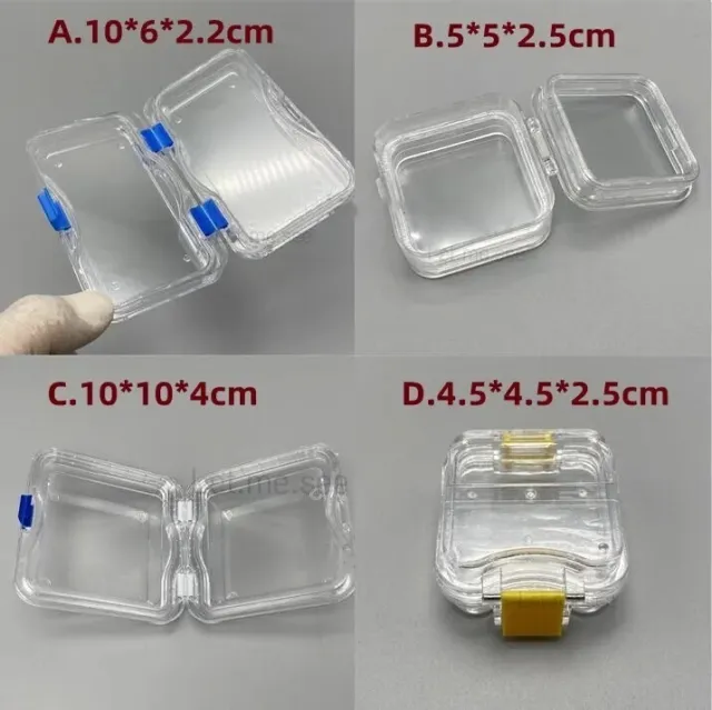 50X Denture False Membrane Case Container Hinged Display Box Jewelry Retainer