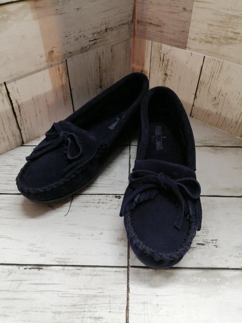 Minnetonka Minetonka Kilty Suede 23.5 Navy 5I895