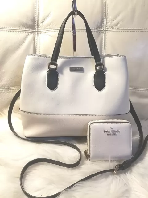 KATE SPADE Bag Wallet LAUREL WAY EVANGEL Ivory Convertible Satchel /Crossbody