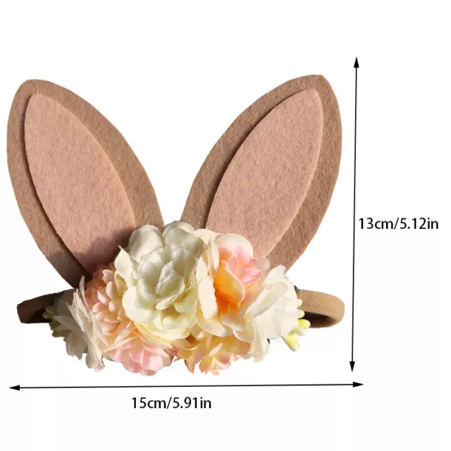 Easter Bunny Ears Headband Spring Flower Headband Woodland Floral Head Piece BJ