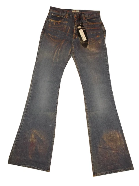 Jeans Cimarron Bootcut Stretch Femme, Violet, Style Années 80 - Neuf Avec étiquettes, Coupe Slim