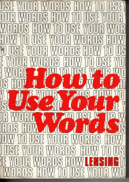 How to Use Your Words - Lernwörterbuch in Sachgruppen