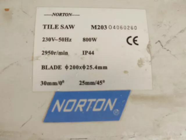 Norton Tile Saw M203 Fliesenschneider Fliesenschneidemaschine Blau gebraucht 3