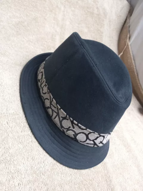 Calvin Klein Black Fedora Hat One Size 2