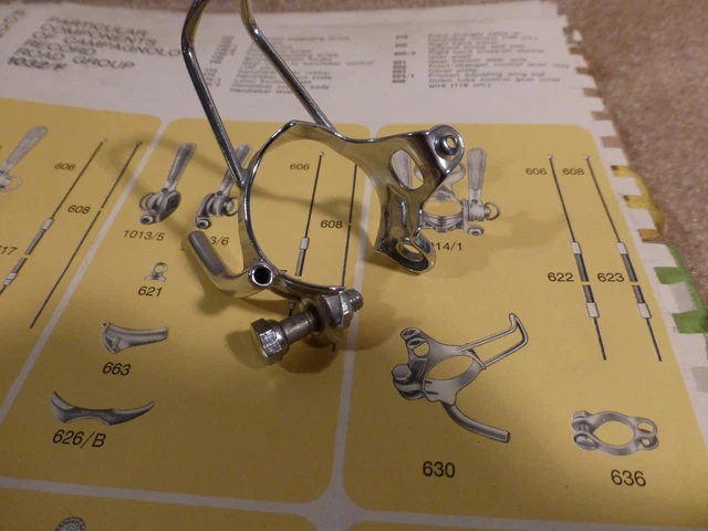 Guide-câble Campagnolo Vintage # 628 - Pour Vélo Route - Chrome - Fabriqué En Italie