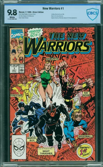 New Warriors #1 CBCS 9.8 CGC 1990 Night Thrasher! Free CGC Mylar! L11 cm