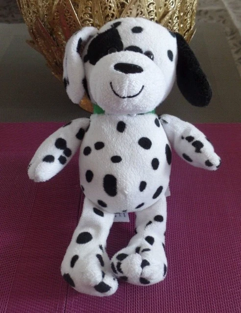 B16G / doudou peluche chien blanc noir dalmatien KINDER