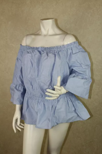 kensie New Women Oxford Cotton Off-The-Shoulder Lapus Combo Size XL NWT _ R4F1