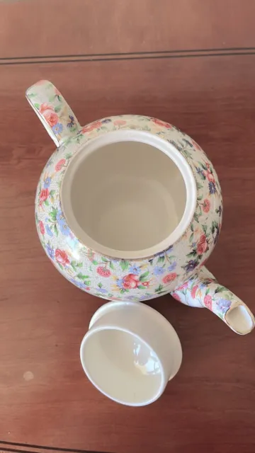 Vintage Royal Winton Grimwades Old Cottage Chintz Tea Pot Cream Sugar Bowl Set 7