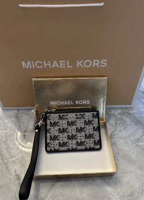 michael kors Ladies Leather Coin Card purse Black New With Tags Gift Box Xmas