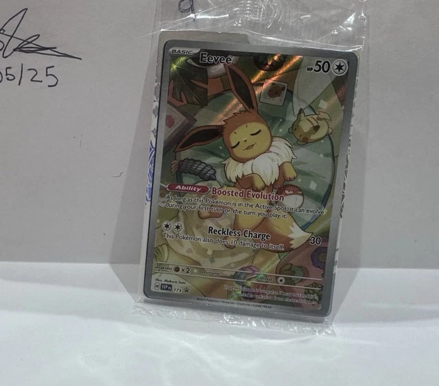 thumbnail image 2 of Eevee - SVP173 Prismatic Evolutions ETB Promo Pokémon TCG Card - Near Mint/Mint, English 2 of 5