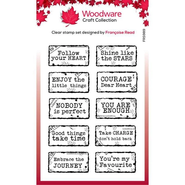 Distressed Labels Stamp Set - Woodware Clear Stamps