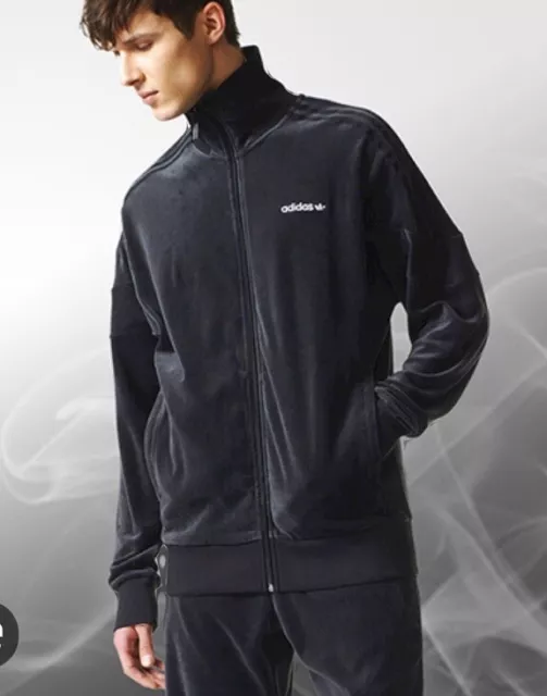 Mens velvet adidas tracksuit hotsell
