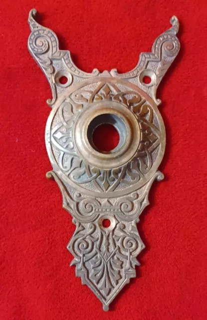 19th Century Antique American Ornamental Cast Bronze Metal Oversized Triangular-