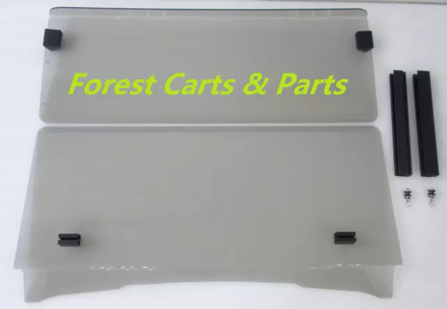 Folding Tinted Windshield Smoke Flip Foldable Wind Screen for EZGO TXT Medalist