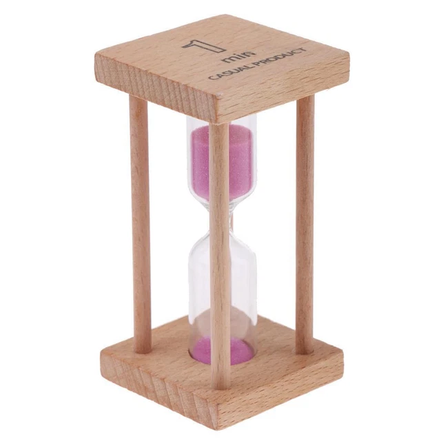 1 Minute Holzrahmen Sanduhr Bürsten Timer  Kochen Timer lila