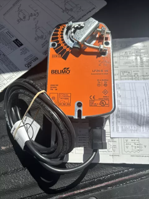 Two (2) - Belimo LF24-S US Spring Return Damper Actuator 24V AC/ DC