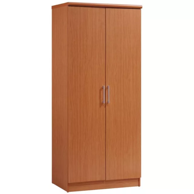 Pemberly Row 2 Door Armoire with 4 Shelves in Cherry