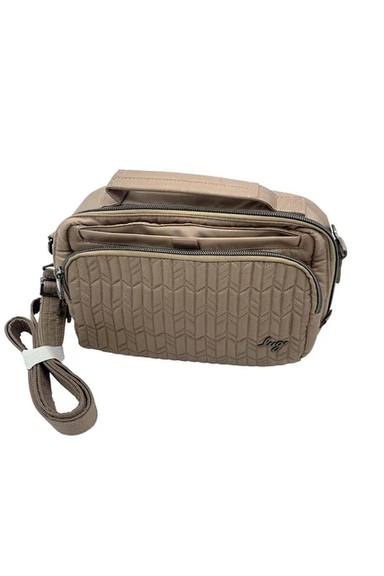 Lug Quilted Top Handle Crossbody Ranger Mini Sand Taupe