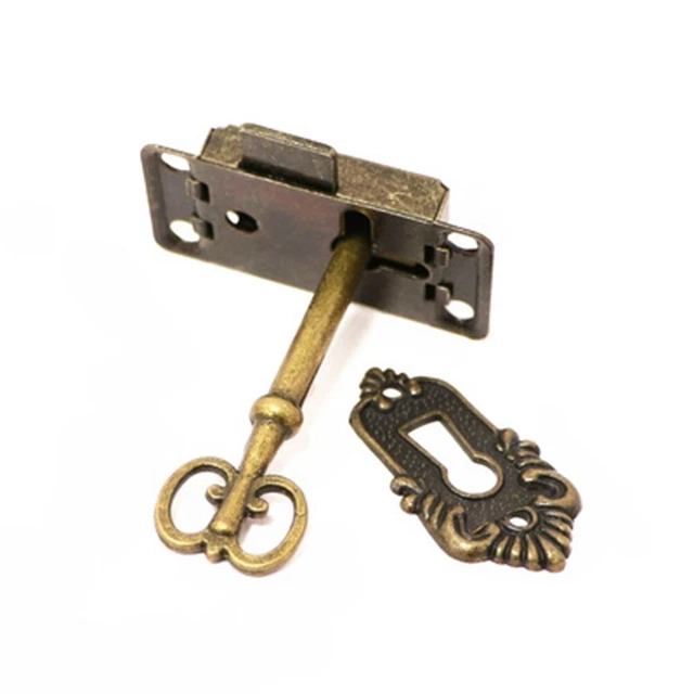 Serrure Verrou 53x26mm Armoire Garde-Robe Set Boîte à Bijoux Métal Chaud Vente