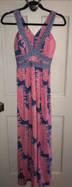 LILLY PULITZER TARYN Maxi Dress LITTLE FLAMENCO size 00 NWT 198