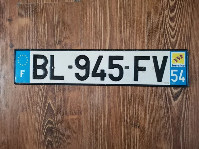 FRANCE FRENCH LICENSE PLATE DEPT.  54 Meurthe-et-Moselle  Nancy  Grand Est 🇫