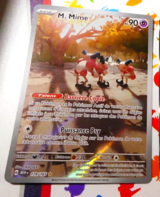 Pokemon 151 Card Secrete Rare Holo Carte Fr M. Mime 179/165 EV 3.5 MEW FR Mint