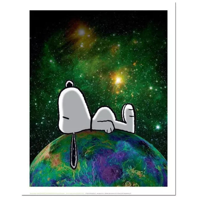 Peanuts Sobre Camiseta Del Mundo Snoopy Mano Numerados Lim Ed Schulz Fino Arte