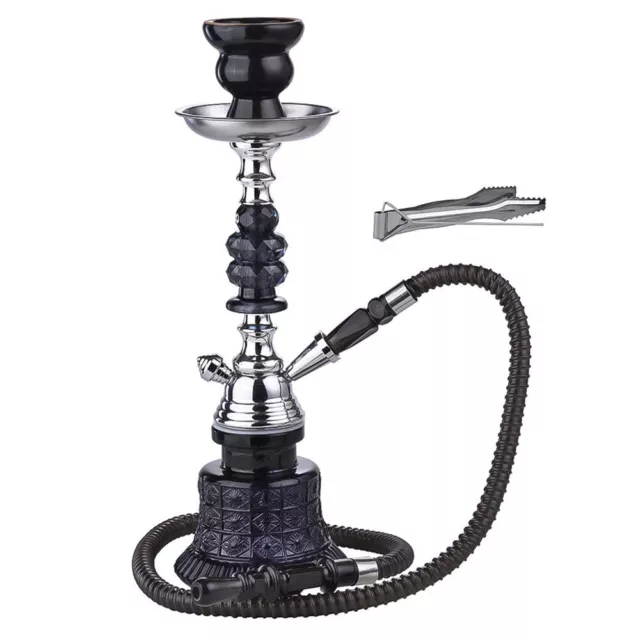 Wasserpfeife Shisha Nargile Set ca.35cm Orientalisch Hookah mit Schlauch schwarz