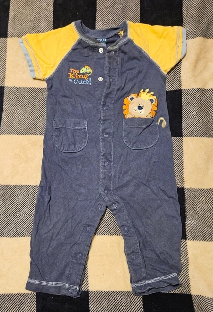 Child Of Mine By Carters Boys Blue And Yellow One Piece Outfit Size 12 Month