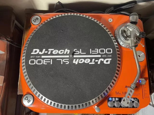 Platine Vyniles DJ-Tech SL 1300 MK6 USB Direct Drive Couleur Orange RARE !!! 3