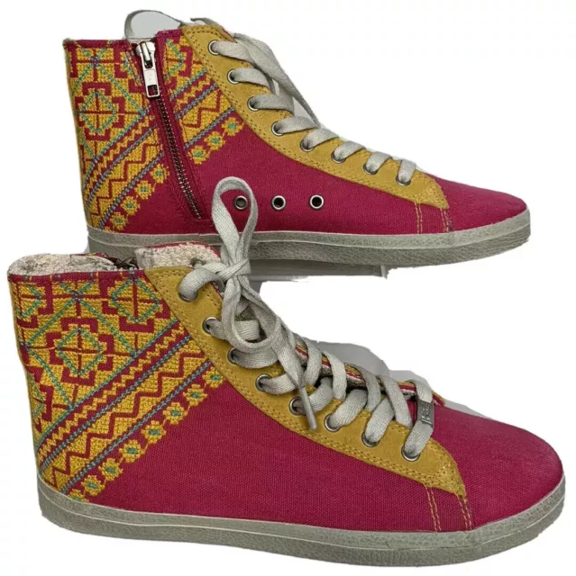 Hippie Bling High Top Tennis Shoes Boho Sneakers Womens 8 Kim & Zozi Kawaii