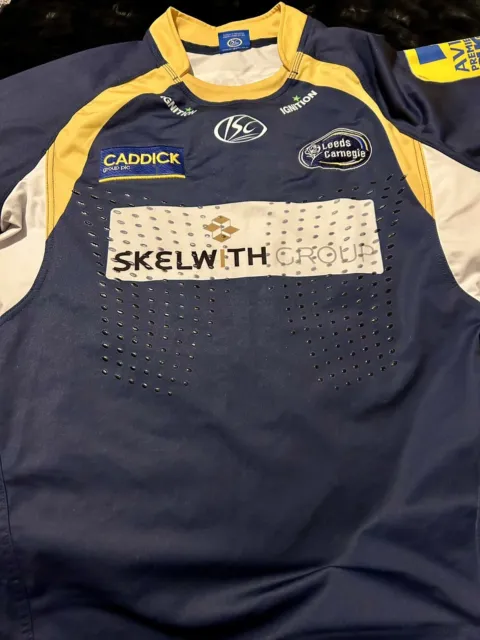Leeds Carnegie Rugby Union Shirt Worn By Mike MacDonald 2011/12