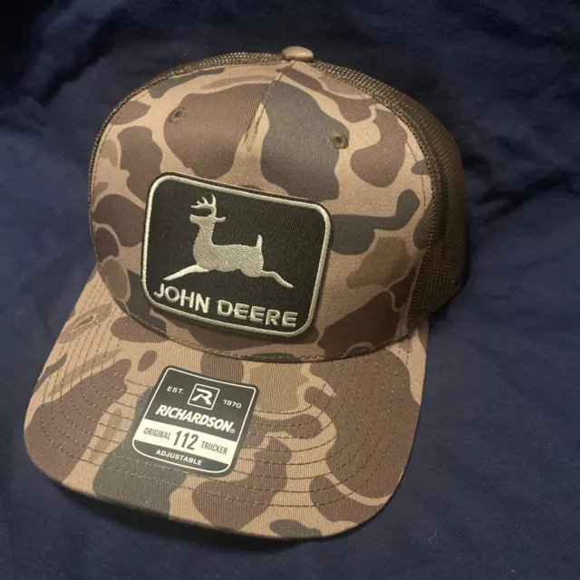 VINTAGE JOHN DEERE patch Old School Duck Camo richardson 112 Snapback ...