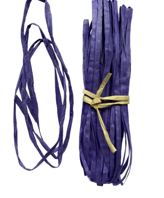 Cinta de regalo de papel Raffia decoraciones libro de recortes hágalo usted mismo artesanía púrpura 1m 5m