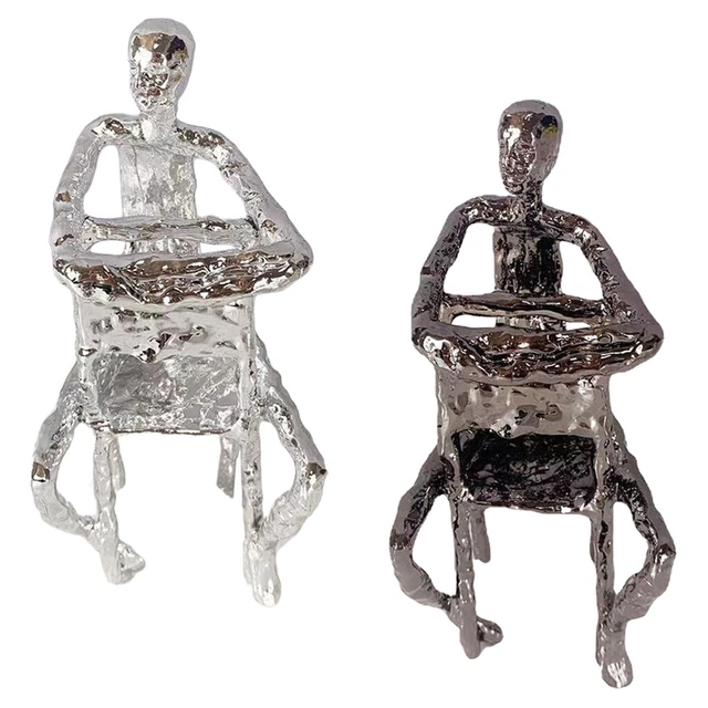 Abstrakte Skulptur Handwerk Figurine Statuen Dekor Moderne Bücherregal