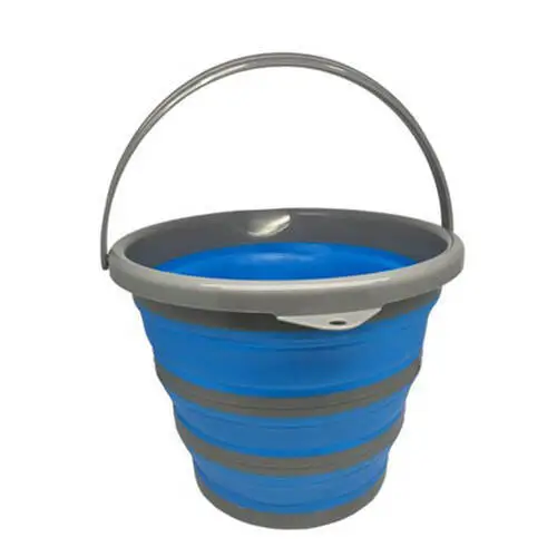 Incredibly Durable Bucket Pop Up Blue 10L Easy Collapsible Silicone Construction