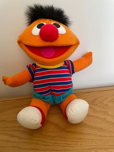 Vintage Jim Henson Sesame Street Ernie Giggling Vibrating 13" Plush Toy 1998