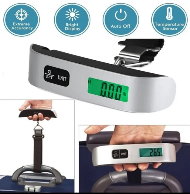 50kg/10g Portable Travel LCD Digital Hanging Luggage Scale Electronic Weight US