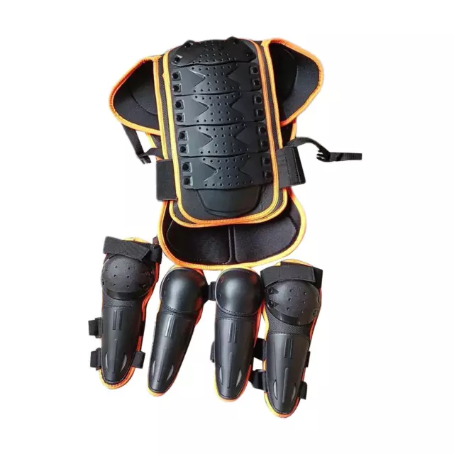 Combinaison d'armure complète de moto pour enfants, gilet d'armure de