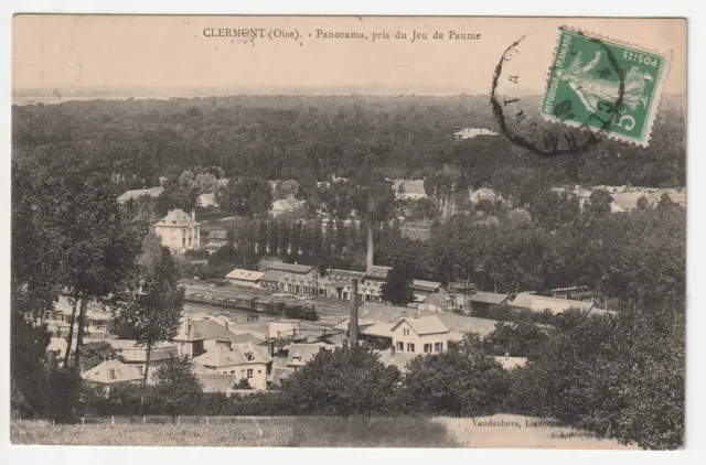 CLERMONT - Oise - CPA 60 - Panorama pris du Jeu de Paume