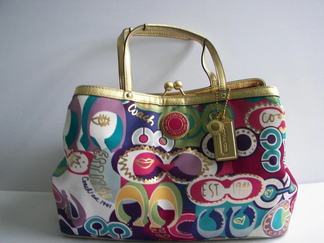 Coach poppy clearance multicolor purse